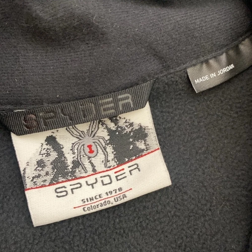Spyder Black and Gray 1/4 Zipper Jacket - Picture 2 of 9